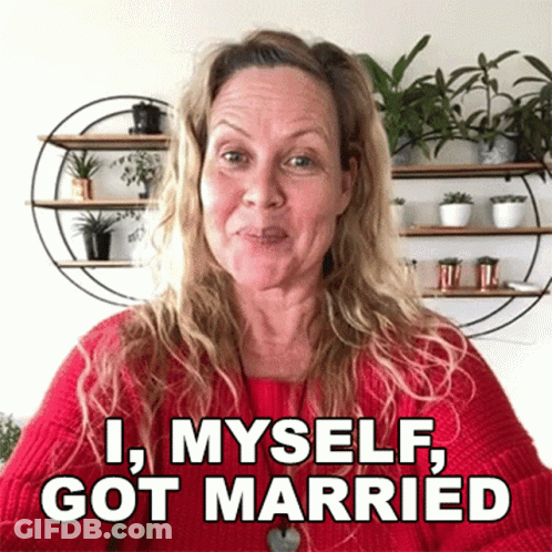Man In Red Sweater Says I'm Getting Married Today GIF