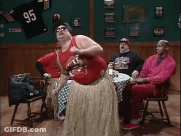 Man In Red Tank Top 95 Dancing In Bar GIF