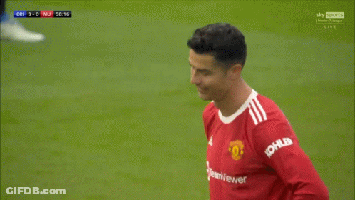 Man In Red TeamViewer Jersey On Field GIF