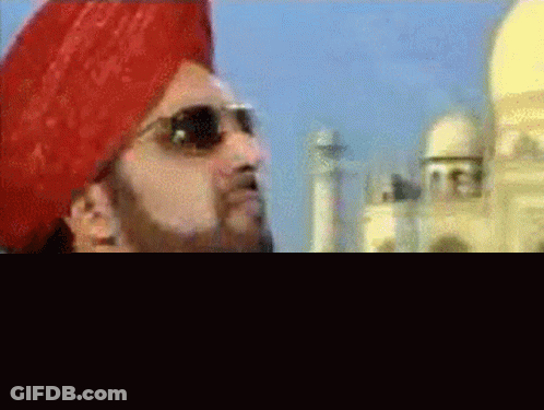 Man In Red Turban And Sunglasses GIF