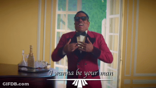 Man In Red Tuxedo Singing I Wanna Be Your Man GIF