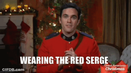 Man In Red Uniform And Red Serge GIF