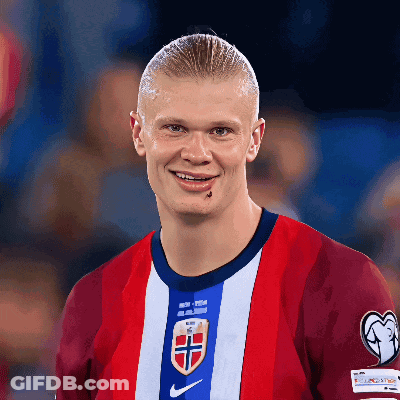 Man In Red White And Blue Nike Shirt Smiling GIF