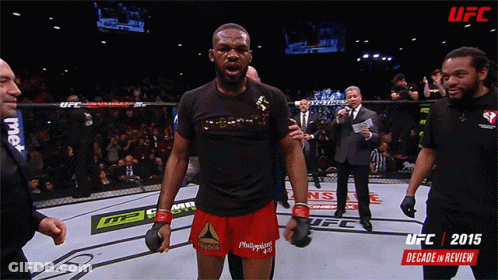 Man In Reebok Shorts In UFC Arena GIF