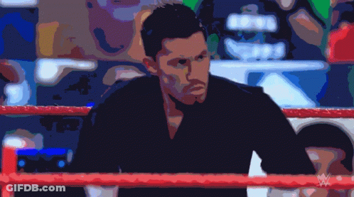 Man In Ring With W Logo GIF