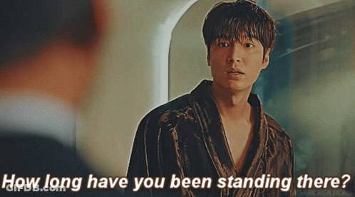 Man In Robe Asks How Long Have You Been Standing There GIF