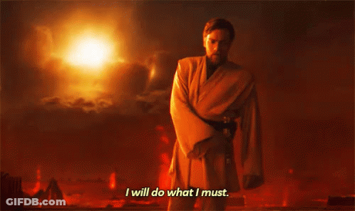 Man In Robe Holding Sword Says I Will Do What I Must GIF