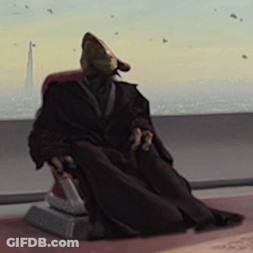 Man In Robe Sitting In Chair GIF