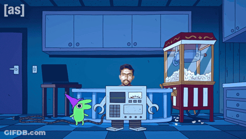 Man In Robot Costume GIF