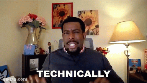 Man In Room With Lamp And Vase Says Technically GIF