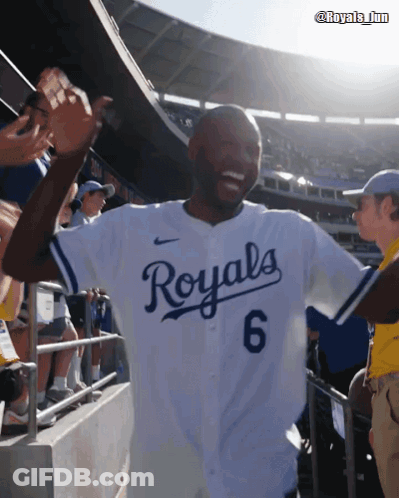 Man In Royals Jersey Number 6 GIF