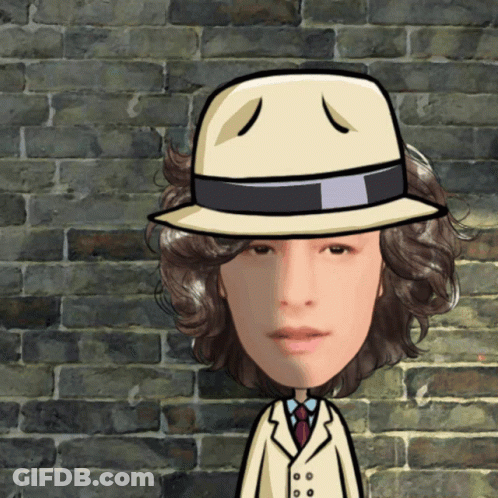 Man In Sad Face Hat GIF