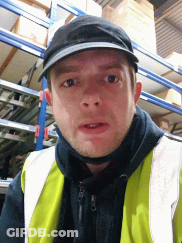 Man In Safety Vest And Hat Saying Unisex GIF