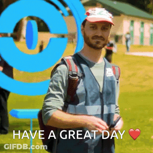 Man In Safety Vest Saying Have A Great Day GIF