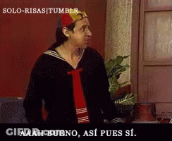 Man In Sailor Costume Saying Aaah Bueno Así Pues Si GIF
