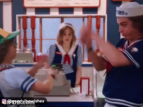 Man In Sailor Hat With Popa Next To Woman In Sailor Outfit GIF