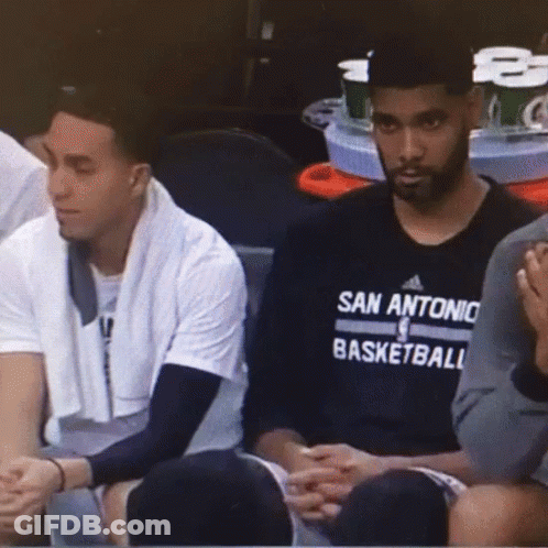 Man In San Antonio Basketball Shirt GIF