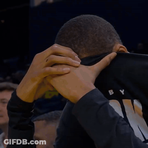 Man In San Antonio Number 1 Jersey Sits In Stands GIF