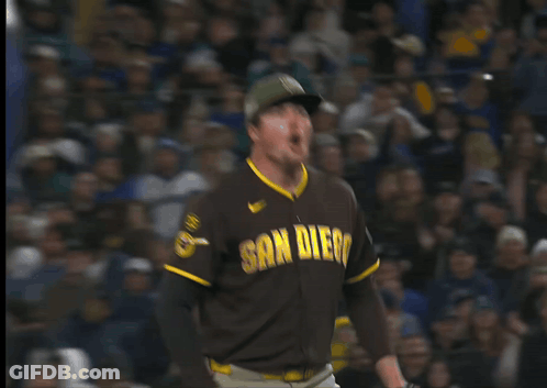 Man In San Diego Jersey Screaming GIF