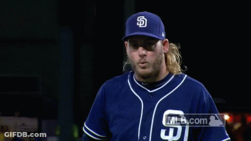 Man In San Diego Padres Baseball Uniform GIF