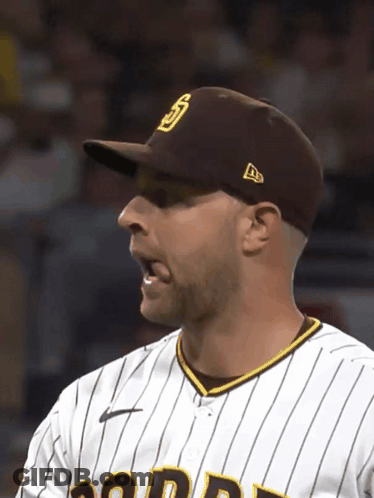 Man In San Diego Padres Uniform GIF
