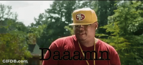 Man In San Francisco 49Ers Hat And Red Shirt GIF