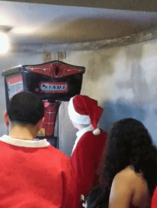 Man In Santa Claus Costume Suh Dude GIF