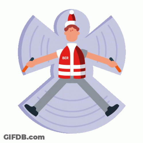 Man In Santa Hat And Vest Saying Ber GIF