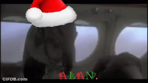 Man In Santa Hat With Red Alan GIF