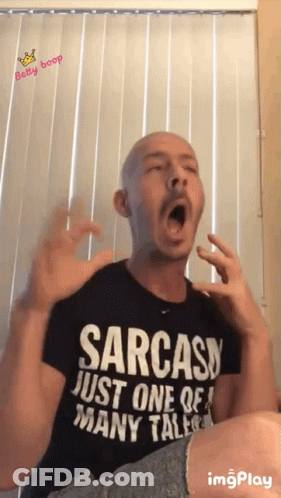 Man In Sarcasm Just One Of Many Tales Shirt GIF