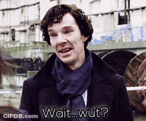 Man In Scarf And Coat Saying Wait Wut GIF