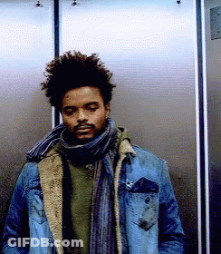 Man In Scarf And Denim Jacket GIF