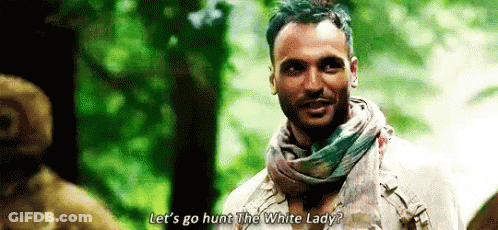 Man In Scarf Let's Go Hunt The White Lady GIF