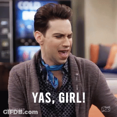 Man In Scarf Saying Yas Girl GIF