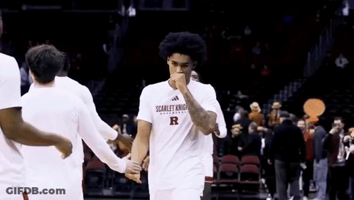 Man In Scarlet Knight T-Shirt Walking GIF
