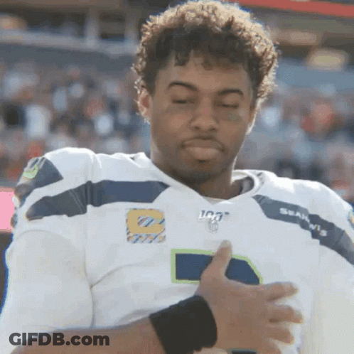 Man In Seahawks Jersey Number 8 GIF