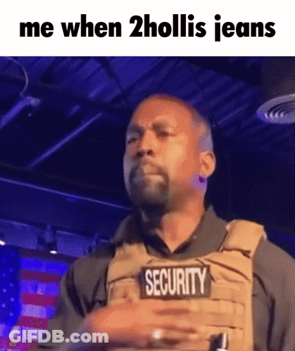 Man In Security Vest Making Funny Face GIF