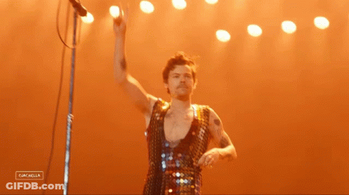 Man In Sequined Dress On Stage GIF