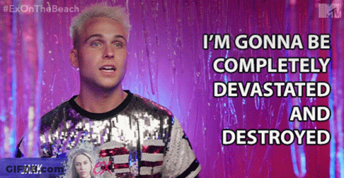Man In Sequined Shirt Saying I'm Gonna Be Completely Devastated And Destroyed GIF