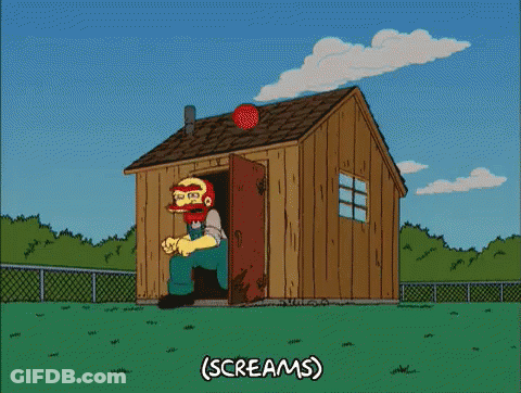 Man In Shed Screams GIF