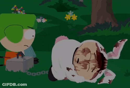 Man In Sheep Costume Laying On Ground GIF