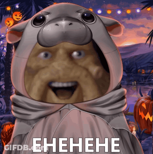 Man In Sheep Costume Saying Ehehe GIF