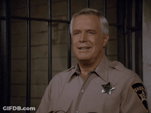 Man In Sheriff Uniform With Sheriff Badge GIF