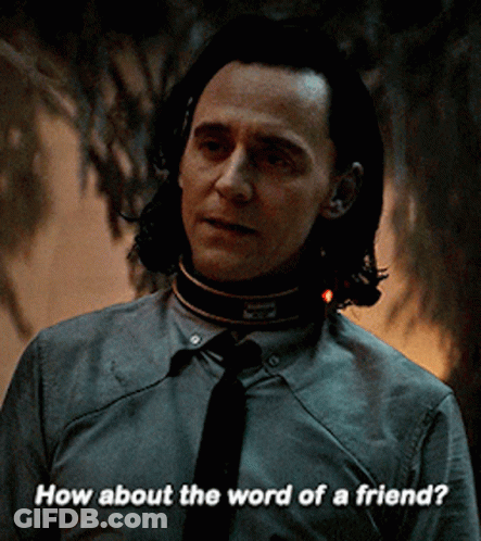 Man In Shirt And Tie Asking How About The Word Of A Friend GIF