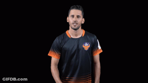 Man In Shirt Saying FC Goa GIF