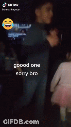 Man In Shirt Saying Good One Sorry Bro GIF