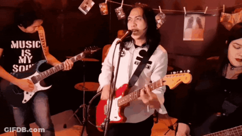 Man In Shirt Saying Music Is My Soul GIF