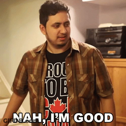 Man In Shirt Saying Nah I M Good GIF