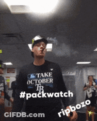Man In Shirt Saying Take October TB Smoking Cigar GIF