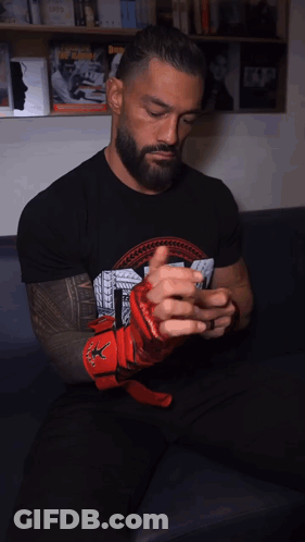 Man In Shirt Saying UFC GIF